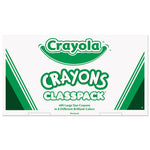 Classpack Large Size Crayons, 50 Each Of 8 Colors, 400/box