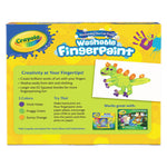 Washable Fingerpaint Pack, 3 Assorted Bright Colors, 8 oz Tube, 3/Box