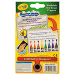 Washable Dry Erase Crayons W/e-Z Erase Cloth, Assorted Colors, 8/pack