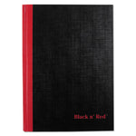 Hardcover Casebound Notebooks, SCRIBZEE Compatible, 1-Subject, Wide/Legal Rule, Black/Red Cover, (96) 8.25 x 5.63 Sheets