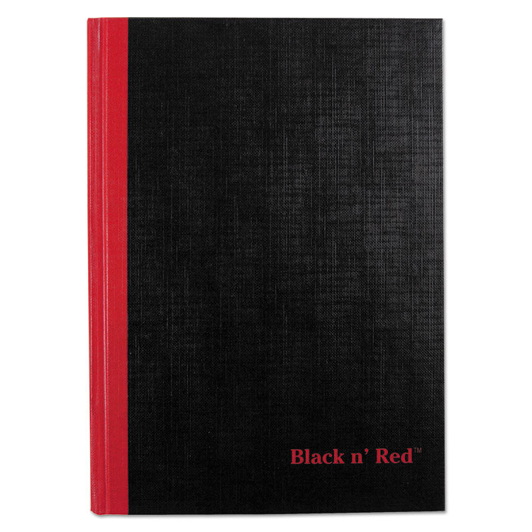 Hardcover Casebound Notebooks, SCRIBZEE Compatible, 1-Subject, Wide/Legal Rule, Black/Red Cover, (96) 8.25 x 5.63 Sheets