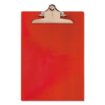 Recycled Plastic Clipboard with Ruler Edge, 1" Clip Capacity, Holds 8.5 x 11 Sheets, Red