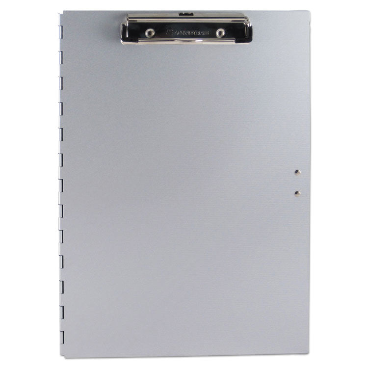 Tuffwriter Recycled Aluminum Storage Clipboard, 0.5" Clip Capacity, Holds 8.5 x 11 Sheets, Silver