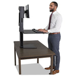 High Rise Standing Desk Workstation, 28" X 23" X 10.5" To 15.5", Black