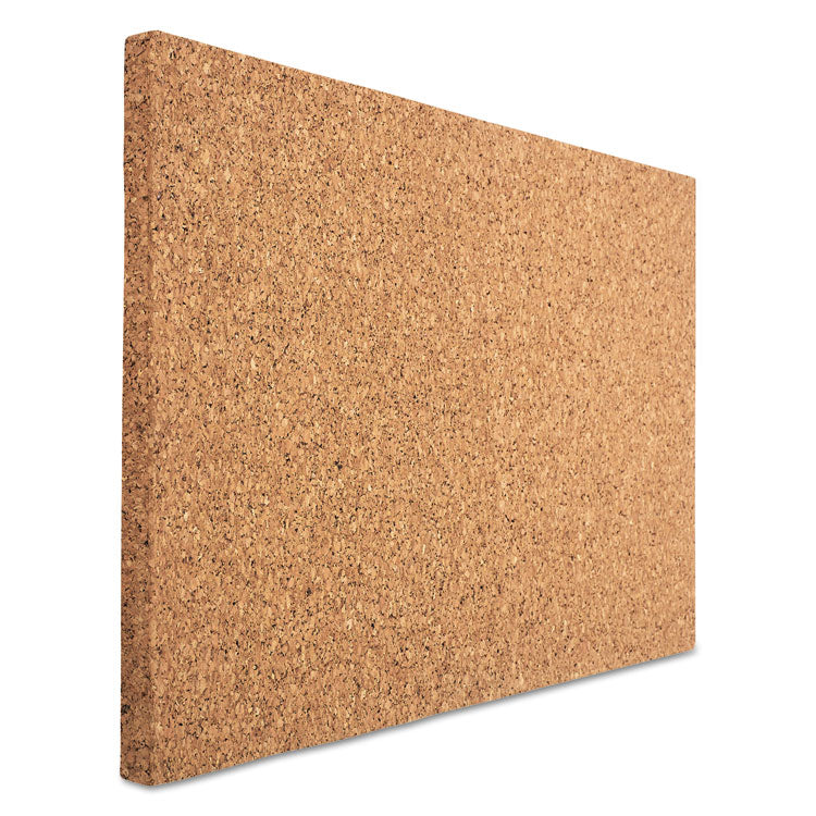 iDesign Frameless Cork Bulletin Board, 24" x 38", Tan Surface
