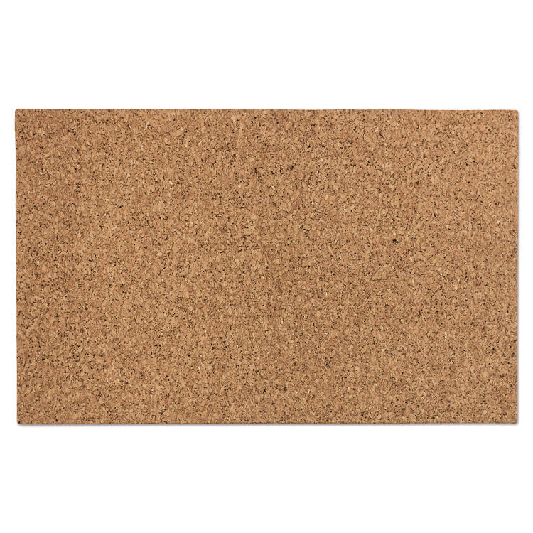 iDesign Frameless Cork Bulletin Board, 24" x 38", Tan Surface