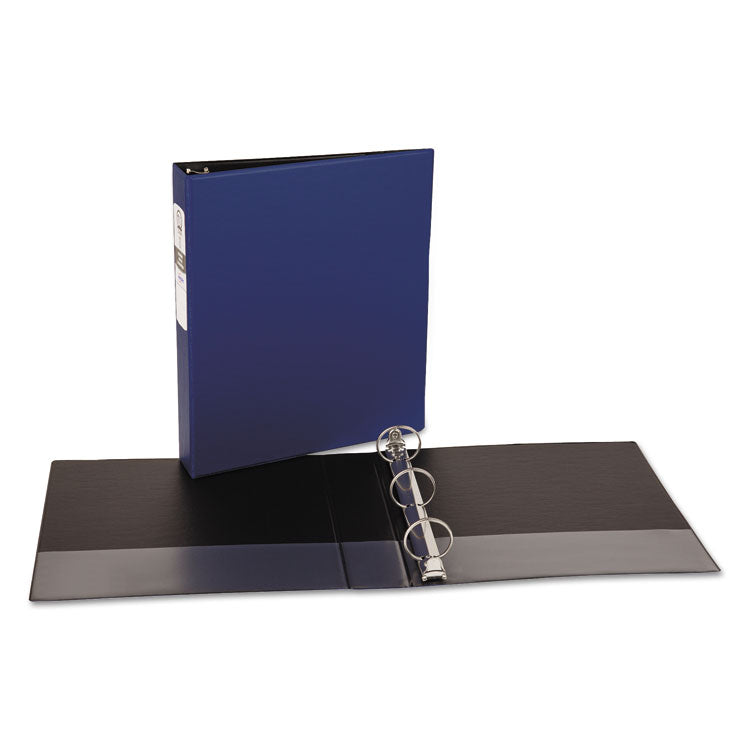 Economy Non-View Binder With Round Rings, 3 Rings, 1.5" Capacity, 11 X 8.5, Blue, (3400)