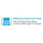 Cosset Mid-Back Executive Chair, Supports Up To 275 Lb, 18.5" To 21.5" Seat Height, Black Seat/back, Slate Base