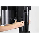 High Rise Standing Desk Workstation, 28" X 23" X 10.5" To 15.5", Black