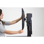 High Rise Standing Desk Workstation, 28" X 23" X 10.5" To 15.5", Black