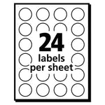 Printable Self-Adhesive Removable Color-Coding Labels, 0.75" dia, Neon Orange, 24/Sheet, 42 Sheets/Pack, (5471)