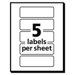 Removable Multi-Use Labels, Inkjet/laser Printers, 1 X 3, White, 5/sheet, 50 Sheets/pack, (5436)