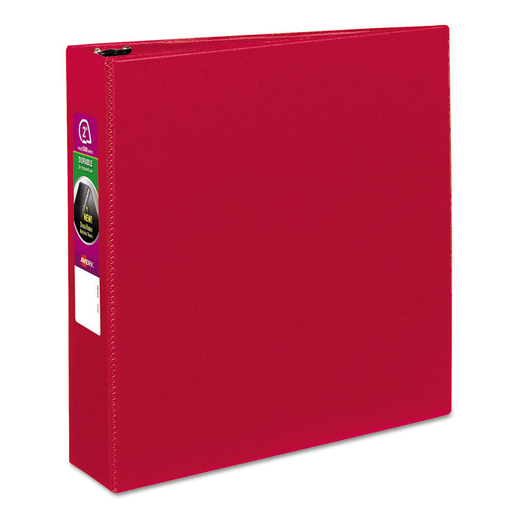 Durable Non-View Binder With Durahinge And Slant Rings, 3 Rings, 2" Capacity, 11 X 8.5, Red