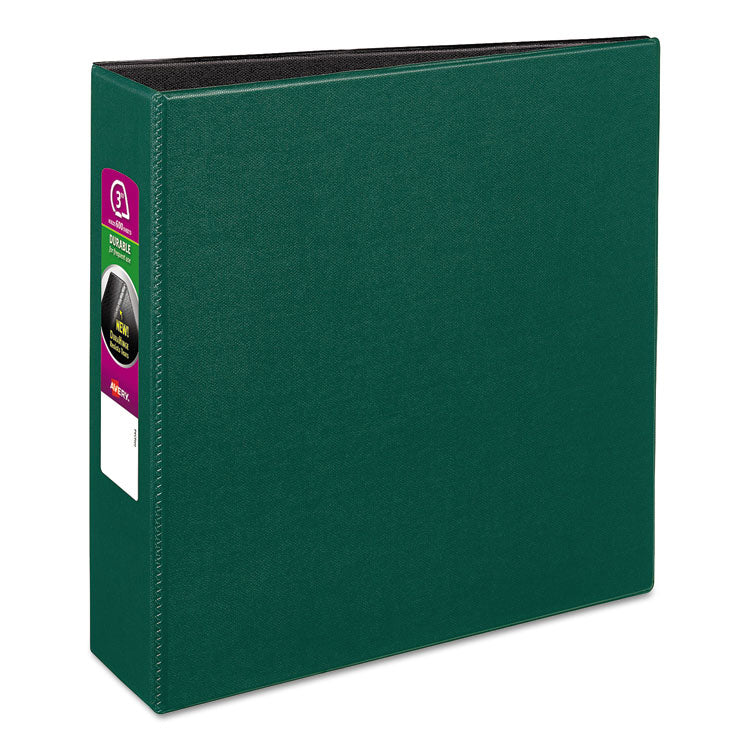 Durable Non-View Binder With Durahinge And Slant Rings, 3 Rings, 3" Capacity, 11 X 8.5, Green