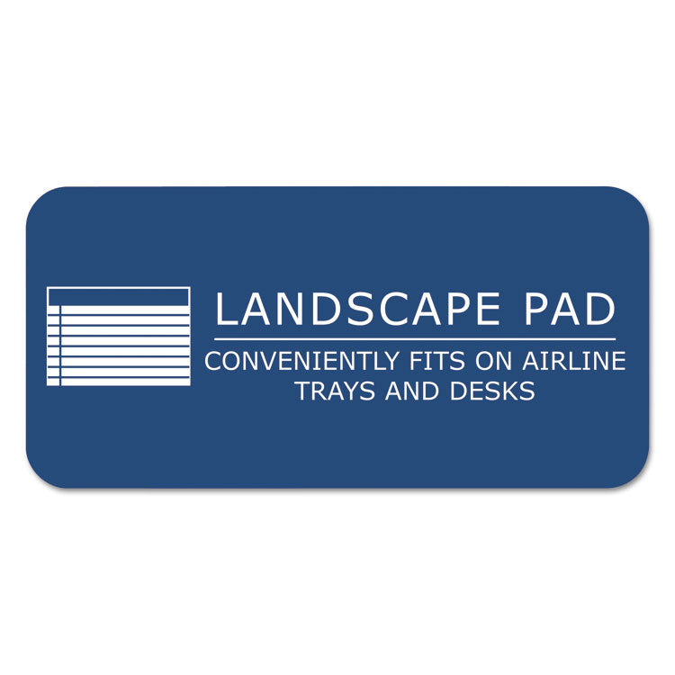 Wide Landscape Format Writing Pad, Unpunched With Standard Back, Medium/college Rule, 40 Canary-Yellow 11 X 9.5 Sheets