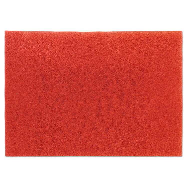 Low-Speed Buffer Floor Pads 5100, 28 X 14, Red, 10/carton