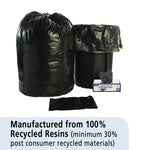 Total Recycled Content Plastic Trash Bags, 60 gal, 1.5 mil, 36" x 58", Black/Brown, 100/Carton