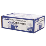 Total Recycled Content Plastic Trash Bags, 60 gal, 1.5 mil, 36" x 58", Black/Brown, 100/Carton