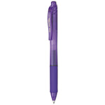 EnerGel-X Gel Pen, Retractable, Medium 0.7 mm, Violet Ink, Translucent Violet/Violet Barrel, Dozen