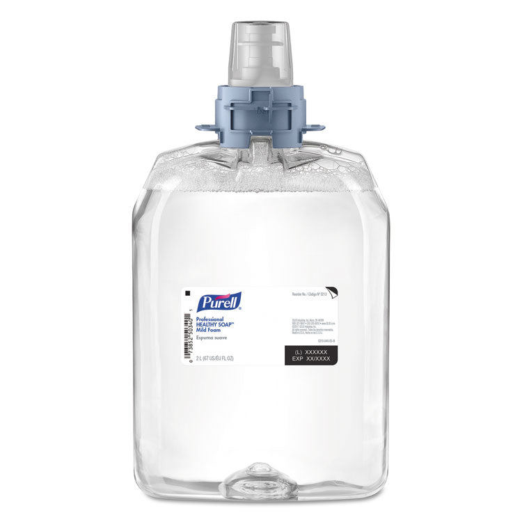 Professional HEALTHY SOAP Mild Foam, Refill for PURELL FMX-20 Manual Soap Dispenser, Fragrance-Free, 2,000 mL, 2/Carton