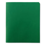 Two-Pocket Folder, Textured Paper, 100-Sheet Capacity, 11 X 8.5, Green, 25/box