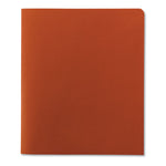 Two-Pocket Folder, Textured Paper, 100-Sheet Capacity, 11 X 8.5, Orange, 25/box
