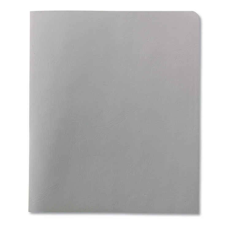 Two-Pocket Folder, Textured Paper, 100-Sheet Capacity, 11 X 8.5, White, 25/box