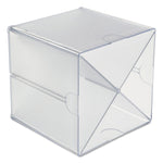 Stackable Cube Organizer, X Divider, 4 Compartments, Plastic, 6 x 7.2 x 6, Clear