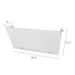 Unbreakable DocuPocket Wall File, Letter Size, 14.5" x 3" x 6.5", Clear
