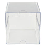 Stackable Cube Organizer, 1 Compartment, 6 x 6 x 6, Plastic, Clear