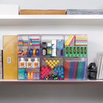 Stackable Cube Organizer, 1 Compartment, 6 x 6 x 6, Plastic, Clear