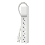 Home/Office Surge Protector, 6 AC Outlets, 10 ft Cord, 720 J, White