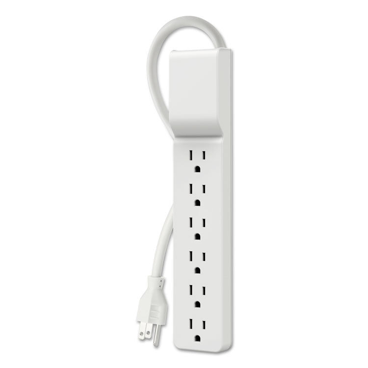 Home/Office Surge Protector, 6 AC Outlets, 10 ft Cord, 720 J, White