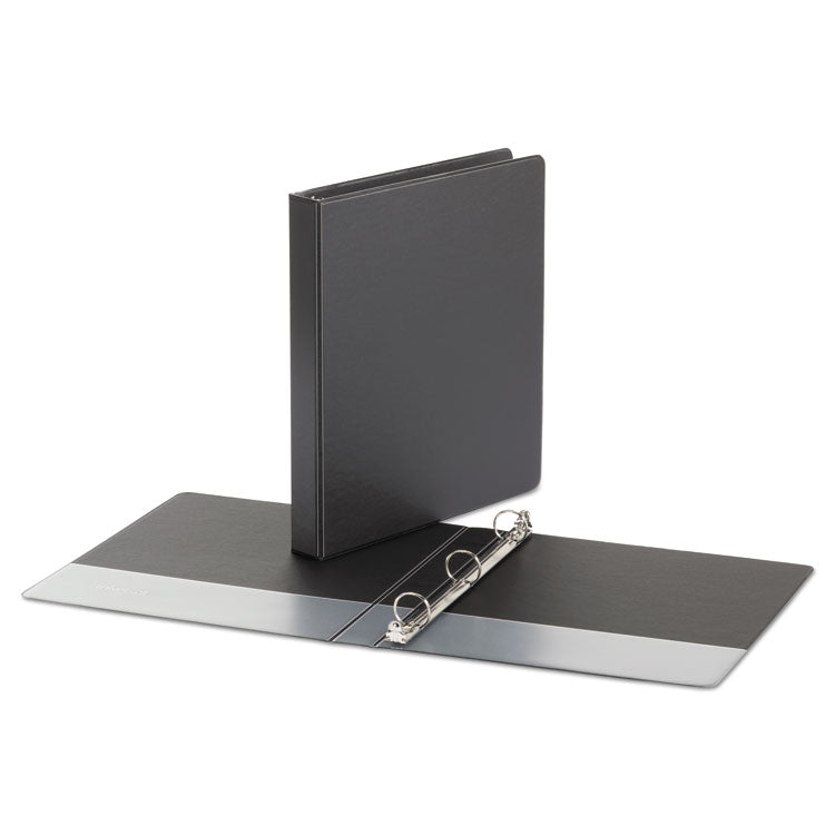 Economy Non-View Round Ring Binder, 3 Rings, 1" Capacity, 11 X 8.5, Black