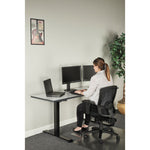 Alera AdaptivErgo Sit-Stand Two-Stage Electric Height-Adjustable Table Base, 48.06" x 24.35" x 27.5" to 47.2", Black