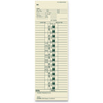 Time Clock Cards, Replacement For 10-100312/1950-9301/k14-36981d, One Side, 3.5 X 10.5, 500/box