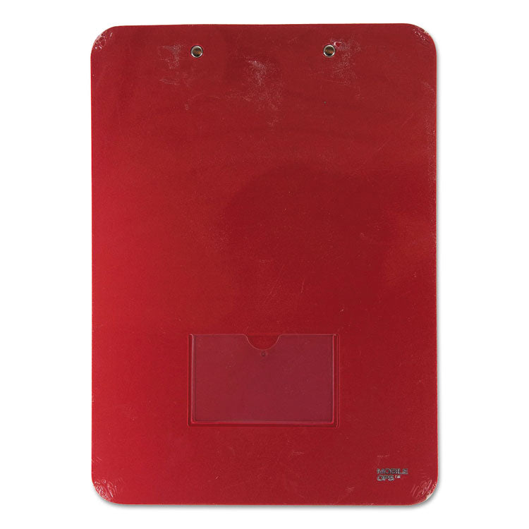 Unbreakable Recycled Clipboard, 0.25" Clip Capacity, Holds 8.5 x 11 Sheets, Red