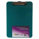 Unbreakable Recycled Clipboard, 0.25" Clip Capacity, Holds 8.5 x 11 Sheets, Green