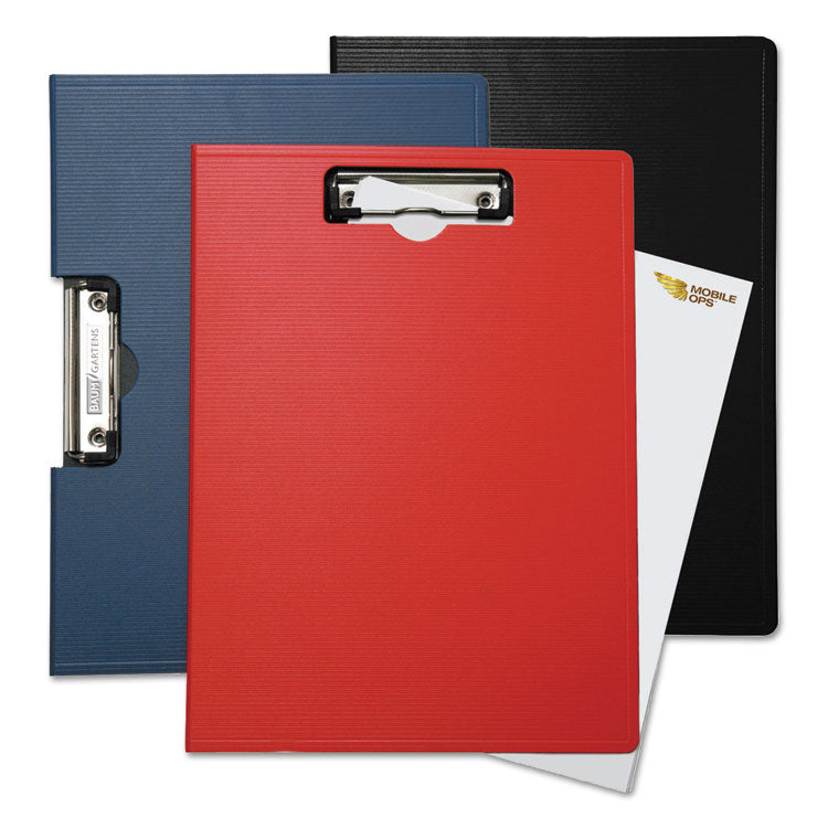 Portfolio Clipboard with Low-Profile Clip, Portrait Orientation, 0.5" Clip Capacity, Holds 8.5 x 11 Sheets, Red