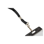 Flat Lanyard, Metal Hook Fastener, 36", Nylon, Black, 100/Pack