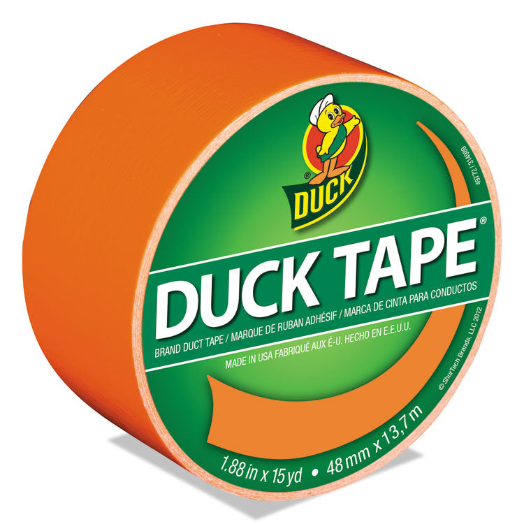 Colored Duct Tape, 3" Core, 1.88" X 15 Yds, Neon Orange