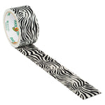 Colored Duct Tape, 3" Core, 1.88" X 10 Yds, Black/white Zebra