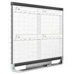 Prestige 2 Magnetic Total Erase Four-Month Calendar, 48" x 36", White Surface, Graphite Gray Fiberboard/Plastic Frame