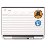 Prestige 2 Magnetic Total Erase Project Planner, Spreadsheet Format, 36" x 24", White Surface, Graphite Gray Fiberboard Frame