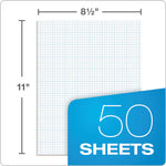 Cross Section Pads, Cross-Section Quadrille Rule (8 Sq/in, 1 Sq/in), 50 White 8.5 X 11 Sheets