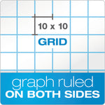 Cross Section Pads, Cross-Section Quadrille Rule (10 Sq/in, 1 Sq/in), 50 White 8.5 X 11 Sheets