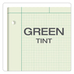 Engineering Computation Pads, Cross-Section Quadrille Rule (5 Sq/in, 1 Sq/in), Green Cover, 100 Green-Tint 8.5 X 11 Sheets