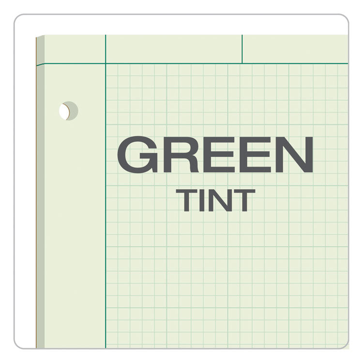Engineering Computation Pads, Cross-Section Quadrille Rule (5 Sq/in, 1 Sq/in), Green Cover, 100 Green-Tint 8.5 X 11 Sheets