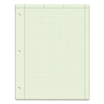 Engineering Computation Pads, Cross-Section Quadrille Rule (5 Sq/in, 1 Sq/in), Green Cover, 100 Green-Tint 8.5 X 11 Sheets