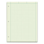 Engineering Computation Pads, Cross-Section Quadrille Rule (5 Sq/in, 1 Sq/in), Green Cover, 200 Green-Tint 8.5 X 11 Sheets